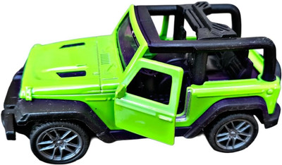 DECODAZZ Thar/Jeep Die Cast Metal Toy For Kids|Pull Back Action Miniature Scaled Models(Green, Pack of: 1)