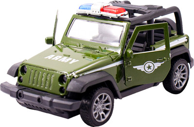 Toy Cloud Thar Army Jeep 1:32 Scale Metal Toy Car with Pull Back Action & Opening Doors(Green, Pack of: 1)