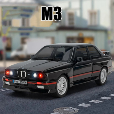 SPENOP 1:24 Scale Model BM-W M3 Toy Car Die-cast Metal Cars blk(Black, Pack of: 1)