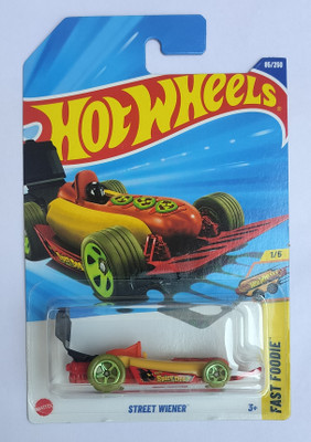 HOT WHEELS FAST FOODIE 1/5 STREET WIENER TOY CAR(Red, Pack of: 1)