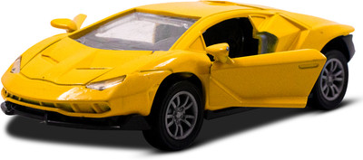 Vishal Toyss Metal Car Toy 1/32 Scale with Door Opening, Pull Back Die Cast Realistic Model(Yellow, Pack of: 1)