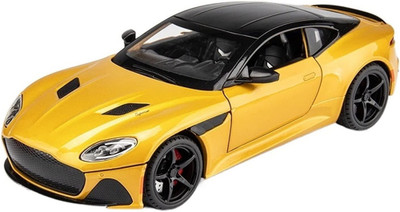 DEUSON ECOM 1:24 Scale Die Cast Metal Model Car Astron Martin Lights& Sound For Kids Toy Car(Yellow, Pack of: 1)