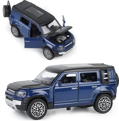 varada 1:36 Scale Die-Cast Defender Model Car – Metal Toy SUV – Pull-Back Action(Blue, Pack of: 1)