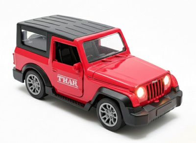 Araa Enterprise Red & Black Die Cast Metal Thar Toy Car with Light & Music for Kids(Red, Black, Pack of: 1)