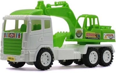 neoinsta shopping Friction Powered Plastic jcb construction engineering truck White and Green toy(White, Green, Pack of: 1)
