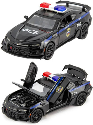 Magicwand 1:32 Die-Cast Camaro Police Doors, Pull Back Action, Lights - Black(Black, Pack of: 1)