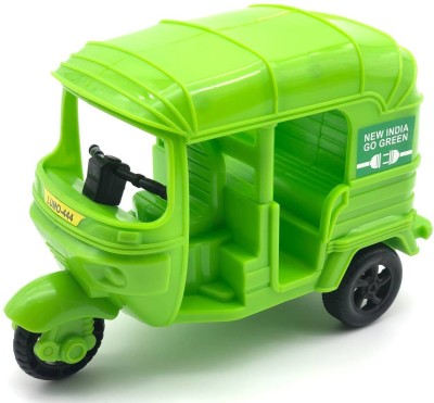 jmv Pull Back Auto Rickshaw Toy for Kids (1pcs)(Multicolor)