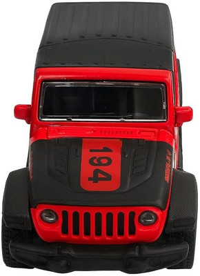 Ghiffy Trends Die-Cast Jeep Model Car with Working LED Headlights, Pull Back Action Red Jeep(Multicolor, Pack of: 1)