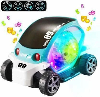 AARYA Little kids special 09 Future Musical Stunt Car Rotate mini 360° with Flashing Light & Music09 Electric Cars Toy for Boys Girls with Lights Music Toys Gift for 3+ Years kids special car(Multicolor, Pack of: 1)
