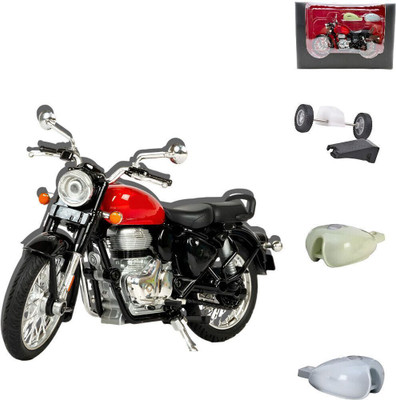 Die Cast Collector's Edition Retro Motorbike Toy Model(Red, Pack of: 1)