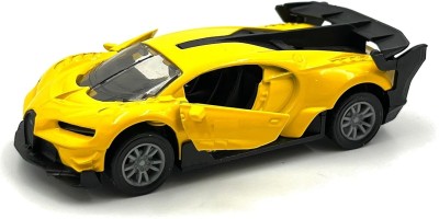 IndusBay 5 Inches Mini Metal Diecast Pull Back Sports Car Toy for Kids(Yellow, Pack of: 1)