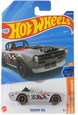 HOT WHEELS PCASE TRIUMPH TR6 DIE CAST TOY CAR 2025(Grey, Pack of: 1)