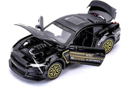 SPENOP 1:32 Die-cast Metal Car Mastang Model black(Black)