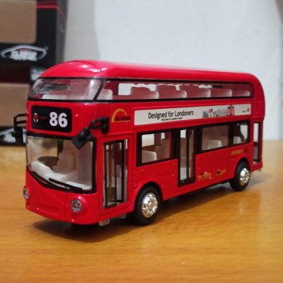 RUTSHRA Double Decker Bus Alloy Metal Die-cast London-red RSH(Red, Pack of: 1)