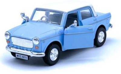 premium toyz Centy Queen 70's Fiat padmini toy car for kids Pull back Action(Blue, Pack of: 1)