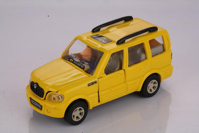 WOOGE SCORPIO CAR TOY FOR KIDS PULL BACK ACTION DOORS OPENABLE(Yellow, Pack of: 1)