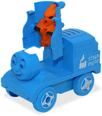 Kiddie Toys Thomas Train Engine Toy with Pull-Along Vehicle for Kids, Boys,Girls(Blue, Pack of: 1)