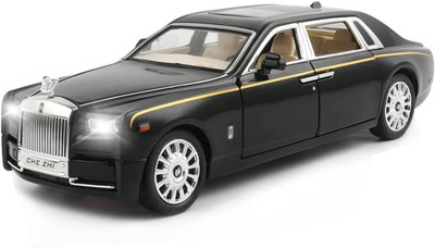 DARVICE 1:24 Scale Die cast Metal Car Diecast Model Phantom Lights Sound Car For Kid(Black, Pack of: 1)