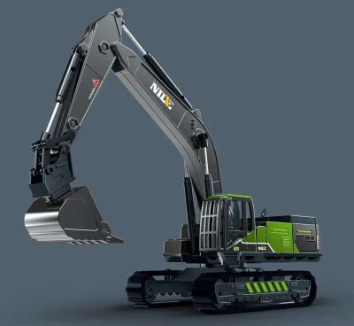 kidsmuch "Ultimate Earth-Movers: Excavator, Dump Truck, and Wheel Loader Toy Trio"(Green)