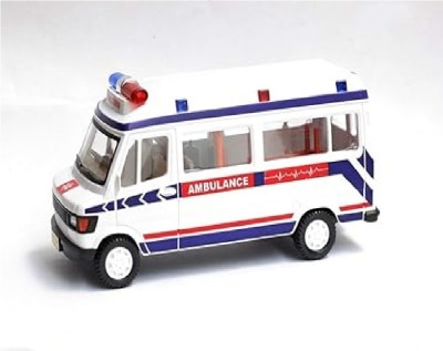 Kidsaholic Plastic Ambulance Toy Car for Kids with openable gate.(White, Pack of: 1)