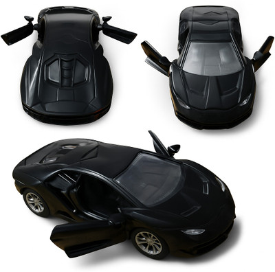 mikkora Metal Die-Cast Pull Back Car Toy with Opening Doors for Kids – Black(Black, Pack of: 1)
