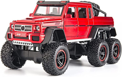DUVEXA 1:24 Scale AMG 6x6 Metal Model Toy rd(Red, Pack of: 1)
