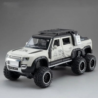 RUTSHRA Car 6x6 Wheel Die-cast Metal car RSH(White, Pack of: 1)