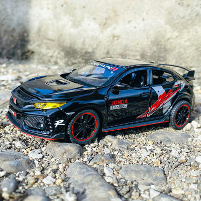 DEUSON ECOM 1:32 Die Cast Scale Model Civic Type R Car Diecast Metal Car Toy Car For Kids(Black, Pack of: 1)