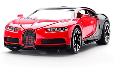 DEZICON ECOM New 1:32 scale Buggati chiron Die cast Alloy Metal Car Toy Car for boy, kid(Red, Pack of: 1)