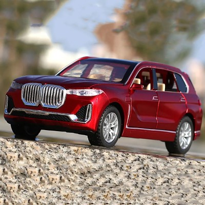 DEZICON ECOM 1:32 BMW X7 Toy Car For Kids Diecast Car Openable Doors Music Lights Pull Back(Red, Pack of: 1)