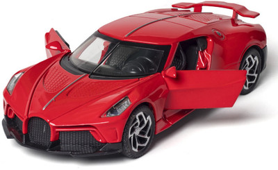 KTRS 1:24 Bgatti simulation model sound and light pull back Huili Sound Effect(Multicolor, Pack of: 1)