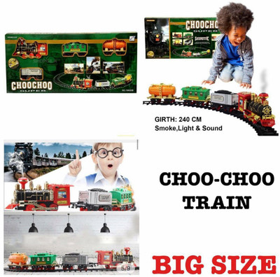 KTRS Train Emits Real Smoke Light Soundtrack Set Battery Operated Choo Choo Train(Multicolor)