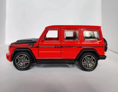 Abdul Die-cast Metal G Wagon Model Car, 1:32 Scale, Pull-Back Function, Openable Doors(Red, Pack of: 1)