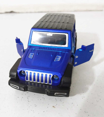SharvilSons Die-Cast Jeep 1:32 Scale Openable Door Pull Back Alloy Metal Toy Car , blue(Blue)