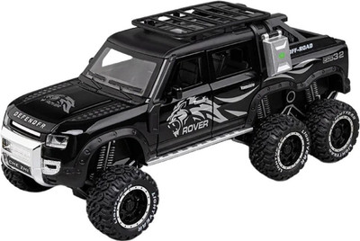 RUTSHRA Toy 6x6 Wheel Die-cast Metal Model Car RSH(Black, Pack of: 1)