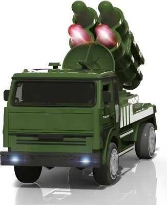 Toybot Rocket Launcher Toy Truck with Rotatable Launcher Military Combat Toy for Kids(Green)