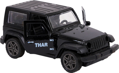 HASHFLOW Thar /Jeep Die Cast Metal Toy For Kids|Pull Back Action Miniature Scaled Models(Black, Pack of: 1)