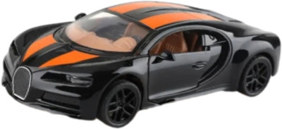 Varsug Traders MC5- mini Bugatti Chiron pur sports car(Black with Orange, Pack of: 1)
