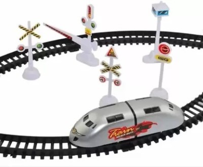 3 Jokers High-Speed Battery Operated Bullet Train Toy Set Game with Tracks and Signals(Multicolor, Pack of: 1)