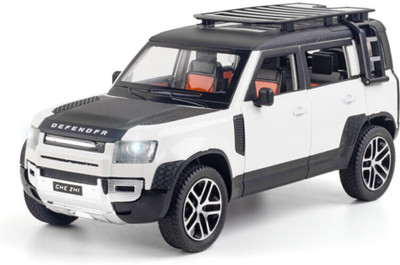 DEZICON ECOM 1:24 Diecast Metal Model Car Land Rover Defender Toy Car For Kid Sound and Light(White, Pack of: 1)