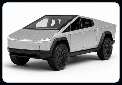 Ignite Cyber Truck Toy Car Tesla Scale 1:36 Alloy Diecast Toy Light & Music-n(Silver, Pack of: 1)