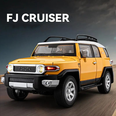 DEZICON 1:24 FJ Cruiser Toy Car Model Die-cast Metal DZE(Yellow, Pack of: 1)