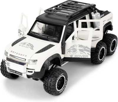 RUTSHRA Toy Car 6x6 Wheel Die-cast Metal Model wht RSH(White, Pack of: 1)