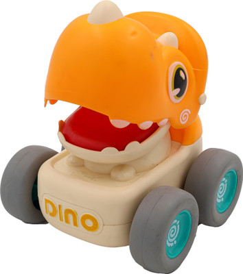 Toy Bharat Toybharat Push N Go Dino Car Fun,and Engaging Toys for Babies and Toddlers(Yellow, Pack of: 1)