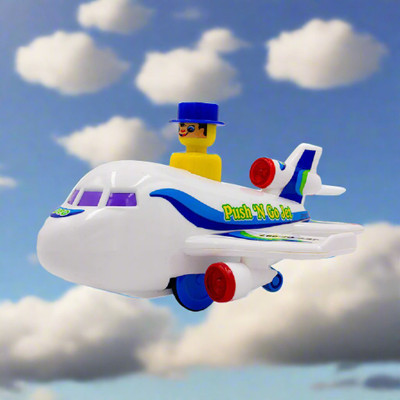 Toy Bharat ToyBharat Push n Go Jet/Multicolour/Travel Toys/Birthday Gift/Push n Go Toys(Multicolor, Pack of: 1)