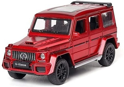 Pepstter Alloy Die-Cast Metal 1:32 MERC G-63 Jeep with 6 Openable Doors,Pullback & Lights(Red, Pack of: 1)