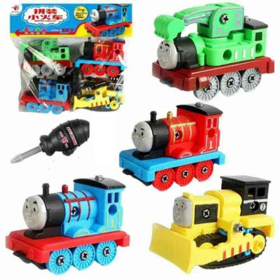 deoxy 4 in 1 DIY Thomas Assemble Trains Take-Apart Trains w/Screw Driver Play Set Toy(Multicolor, Pack of: 4)