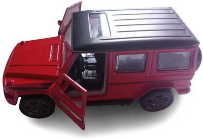 chakrika Die cast Metal Pull Back Vehicle| 1:32 Scale3 Doors Openable red(Red)