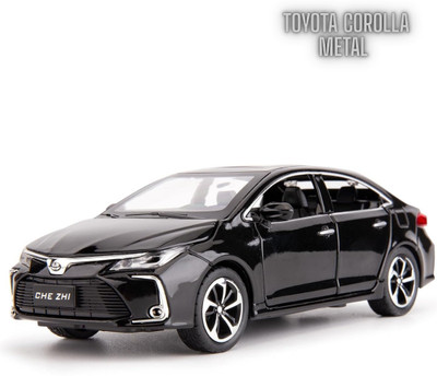 Arizuul Tooyota Coorolla Alloy Car – 1:32 Scale, High-Detailed Metal Model(Black, White, Red, Pack of: 1)