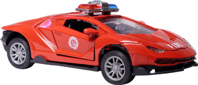speedyz DIE CAST SEDAN CAR FIRE 1:32 PULLBACK OPENING DOOR(Red)